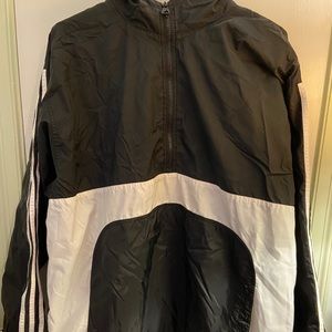 Women’s Adidas Half Zip Windbreaker Black Size L